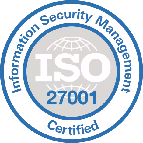 ISO 27001 Information Security Management Certified